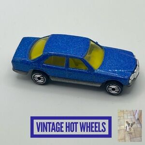 Vintage Hot Wheels 1981 Metallic Blue Mercedes 380 SEL Die Cast Car